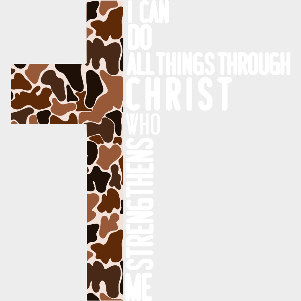 I Can Do All Things Through Christ - Christianity DTF Transfer Adult Unisex - S & M (10’’) / Light Color Design (See