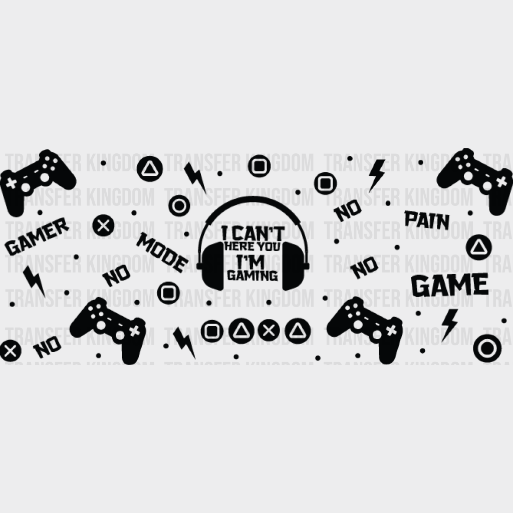 I Can’t I’m Gaming - Video Games Cup Wrap Uv Sticker Permanent Dtf Decal