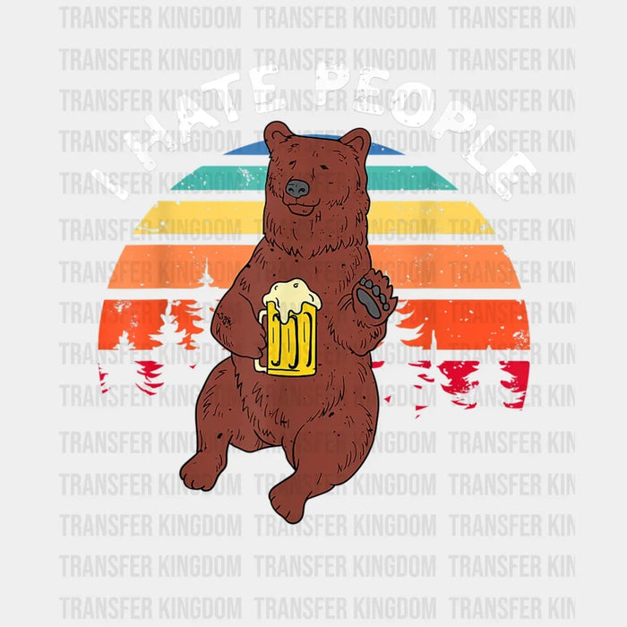 I Hate People - Funny Camping Trekking Design - DTF heat transfer
