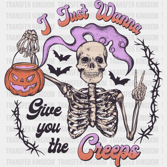 I Just Wanna Creeps Pumpkin - Halloween DTF Heat Transfer