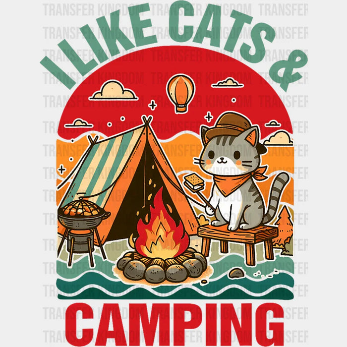 I Like Cats & Camping - Cats DTF Transfer