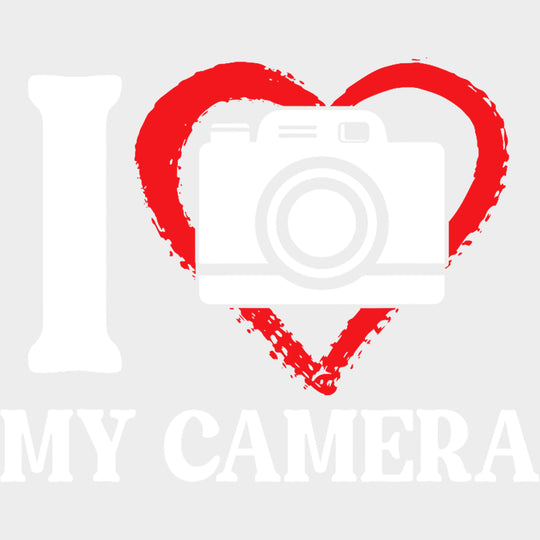 I Love My Camera - Photography DTF Transfers transfer-kingdom Light Color Design (See Imaging)