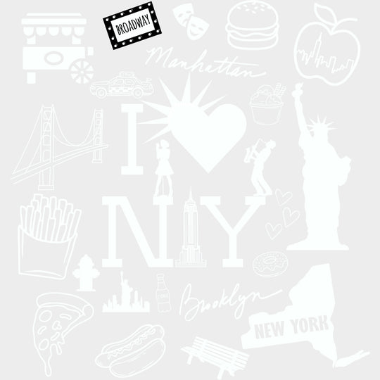 I Love New York - States & Cities DTF Transfer Adult Unisex - S & M (10’’) / Light Color Design (See Imaging)