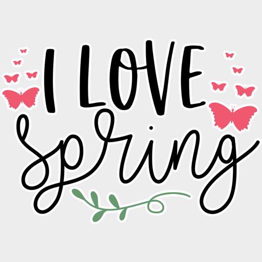 I Love Spring - Spring DTF Transfer Adult Unisex - S & M (10’’) / Light Color Design (See Imaging)