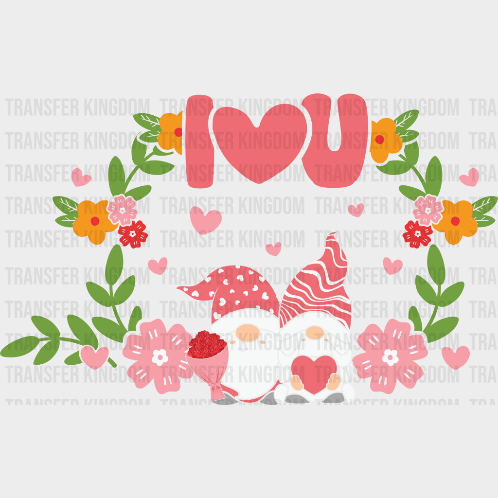 I Love You Floral - Dtf Heat Transfer