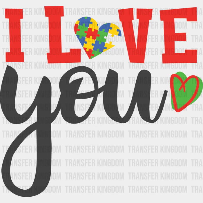 I Love You Puzzle - Sister DTF Heat Transfer
