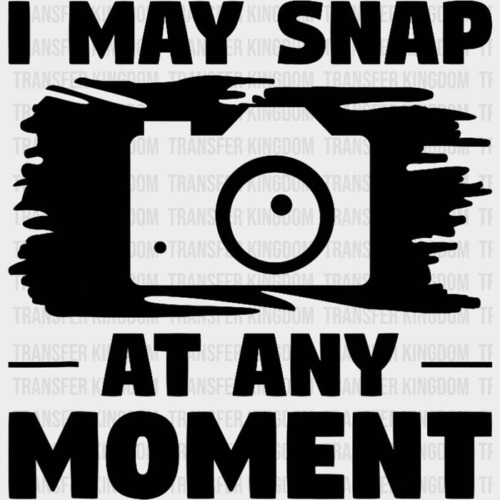 I May Snap At Any Moment, Black & White - Photography DTF Transfers
