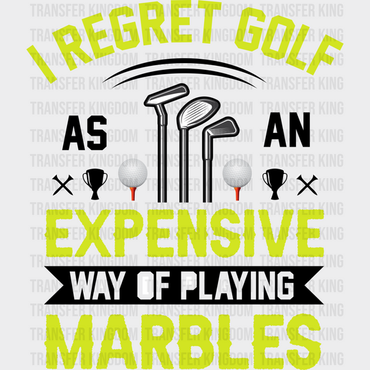 I Regret Golf - Dtf Heat Transfer Unisex S & M (10’’) / Dark Color Design (See Imaging)