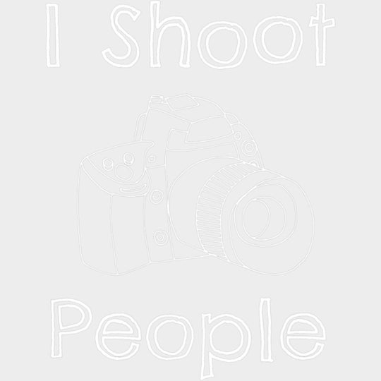 I Shoot People B&W Drawing - Photography DTF Transfers Adult Unisex - S & M (10’’) / Light Color Design (See Imaging)