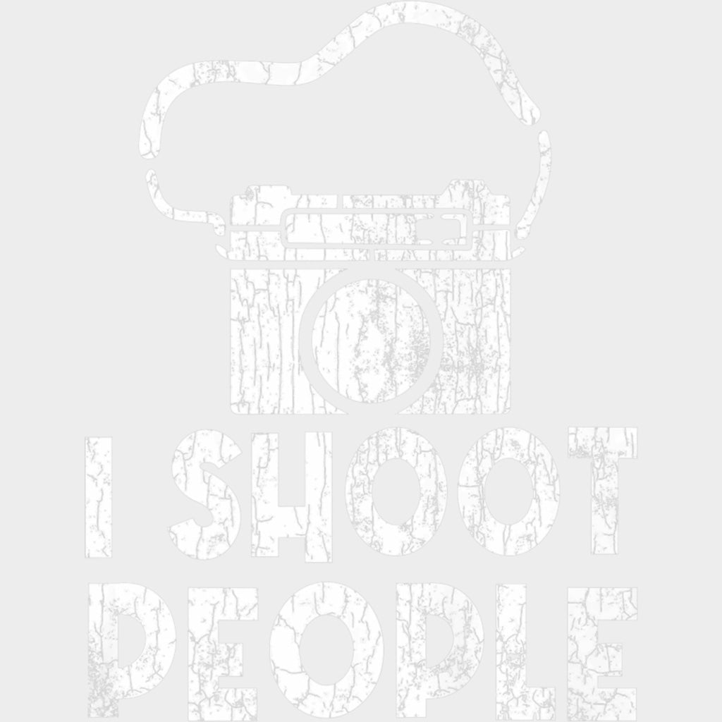 I Shoot People Camera With Strap - Photography DTF Transfers Adult Unisex - S & M (10’’) / Light Color Design (See