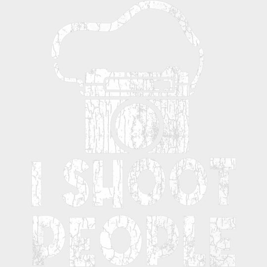 I Shoot People Camera With Strap - Photography DTF Transfers Adult Unisex - S & M (10’’) / Light Color Design (See