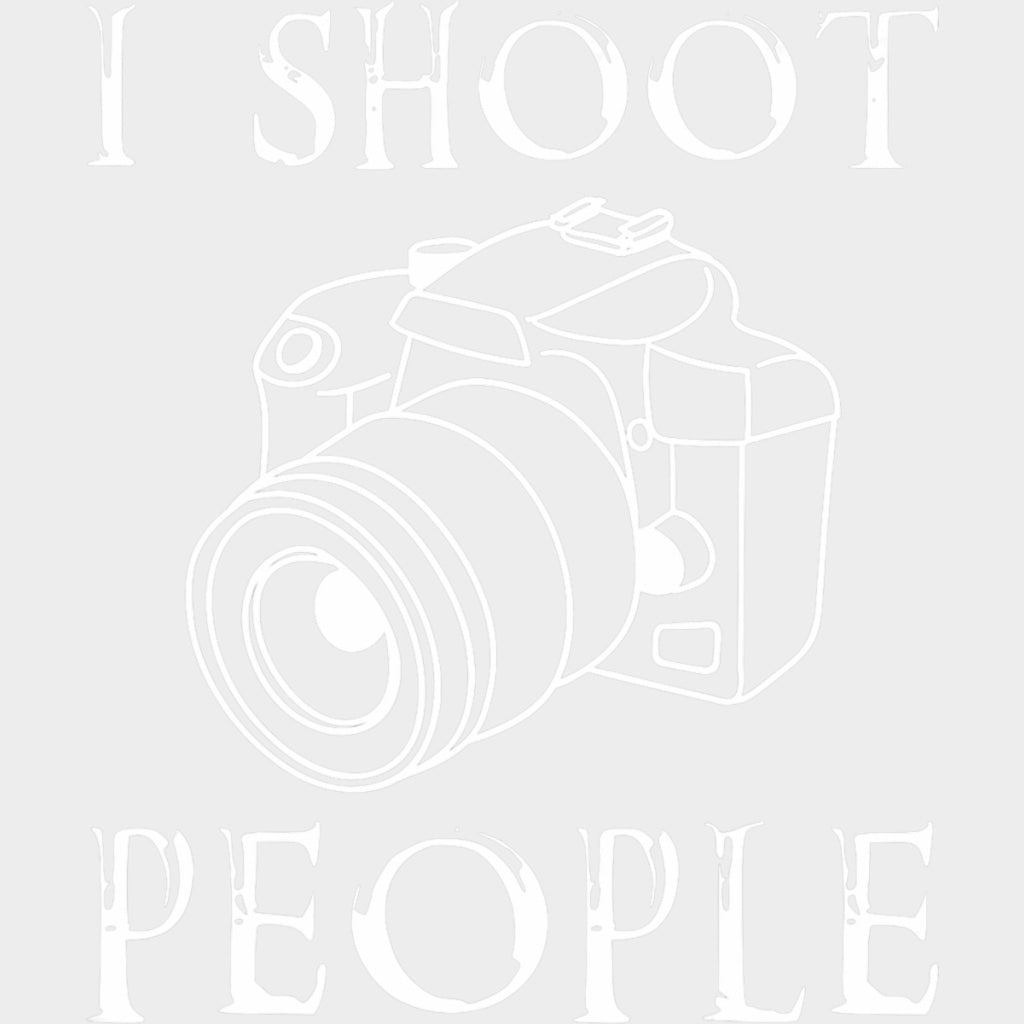 I Shoot People DSLR Black & White - Photography DTF Transfers Adult Unisex - S & M (10’’) / Light Color Design (See