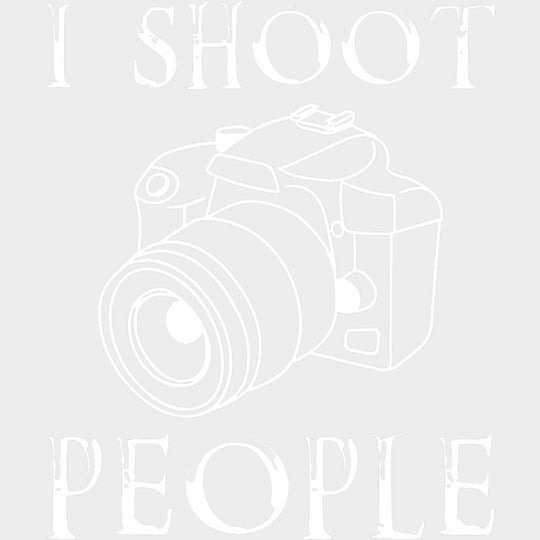 I Shoot People DSLR Black & White - Photography DTF Transfers Adult Unisex - S & M (10’’) / Light Color Design (See