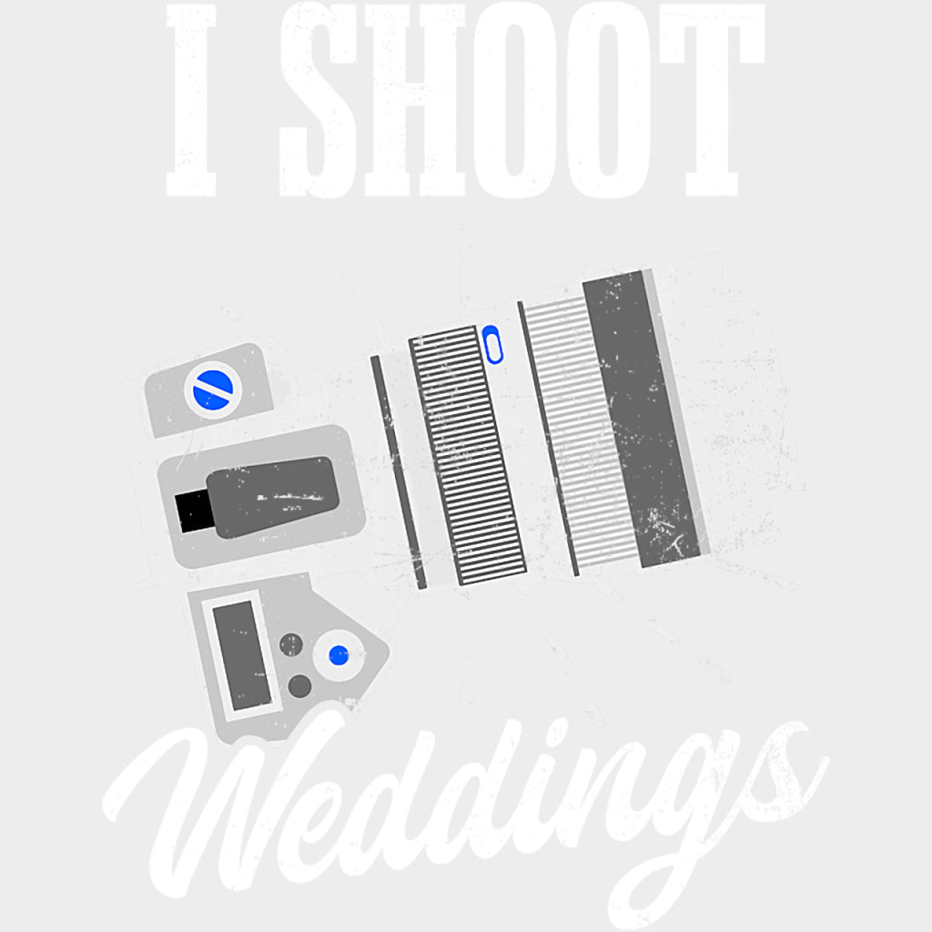 I Shoot Weddings - Photography DTF Transfers Adult Unisex - S & M (10’’) / Light Color Design (See Imaging)