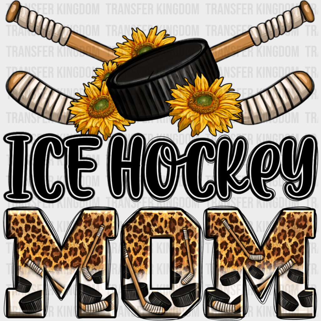 Ice Hockey Mom Sunflowers - Dtf Heat Transfer