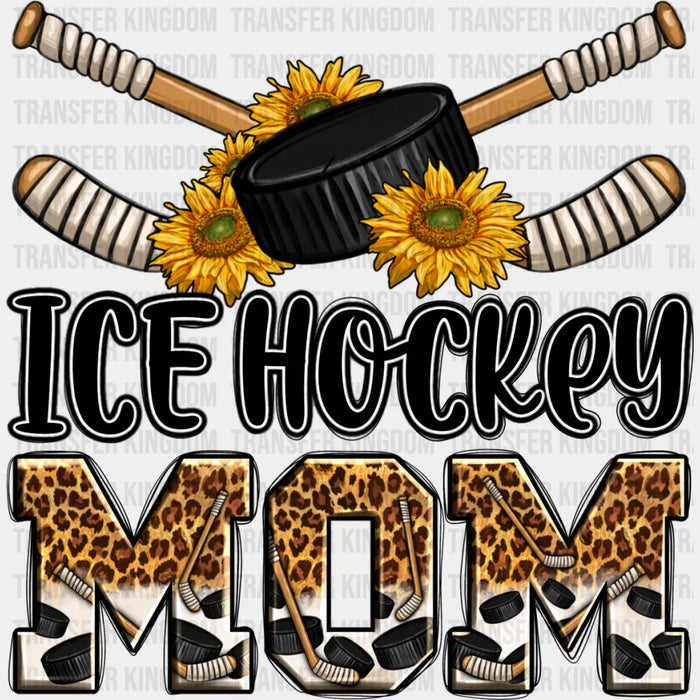 Ice Hockey Mom Sunflowers Design - Hockey DTF Heat Transfer