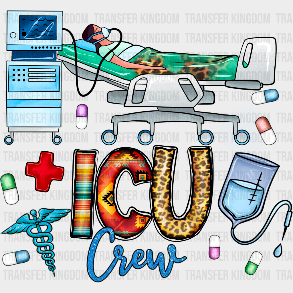 Icu Crew Design - Icu Nurse Dtf Heat Transfer