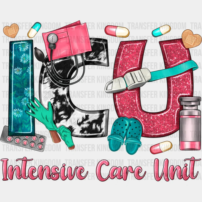 Icu Intensive Care Unit Design - Icu Nurse DTF Heat Transfer