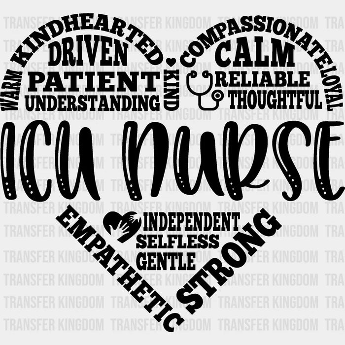 Icu Nurse Empathetic Strong Design - Icu Nurse DTF Heat Transfer