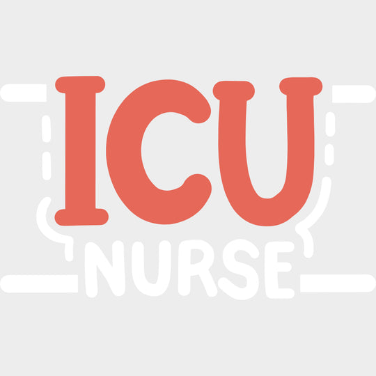 ICU Nurse Orange Design - ICU DTF Transfers Adult Unisex - S & M (10’’) / Light Color Design (See Imaging)