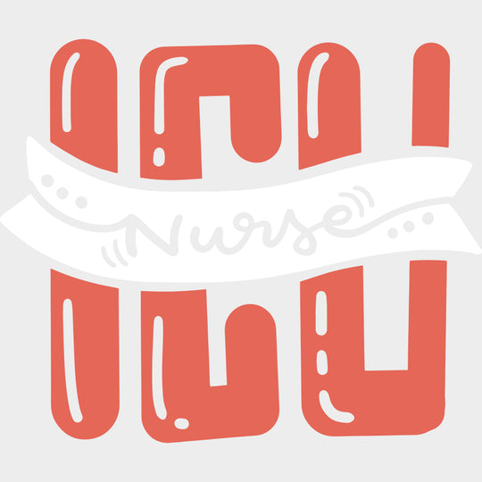 ICU Nurse Orange Letters - ICU DTF Transfers Adult Unisex - S & M (10’’) / Light Color Design (See Imaging)