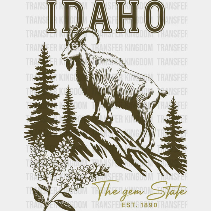 Idaho The Gem State - States & Cities DTF Transfer