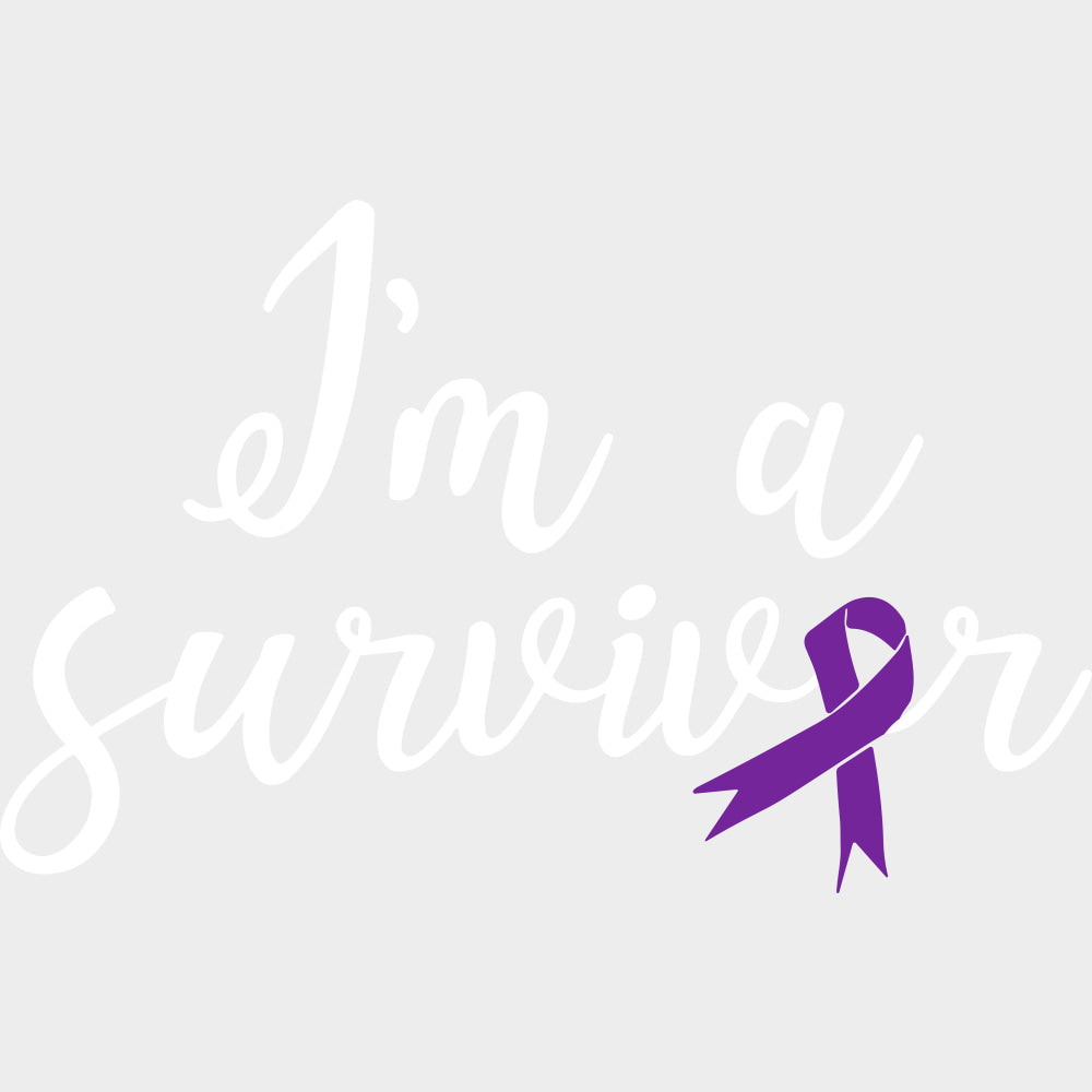 I’m A Survivor - Hodgkin’s Lymphoma Cancer DTF Transfers - Adult Unisex - S & M (10’’) / Light Color Design (See