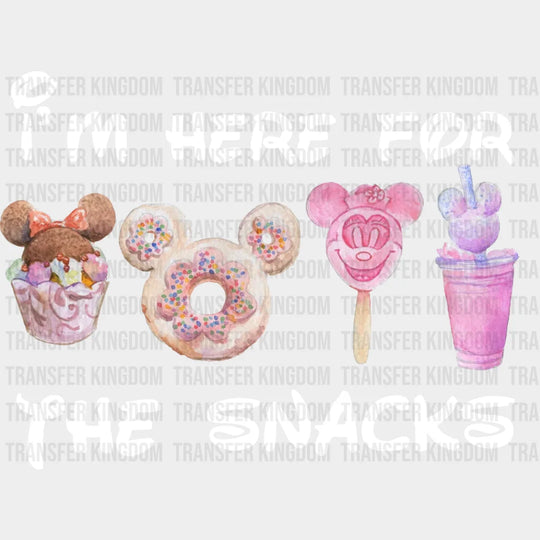 Im Just Here For The Snacks Watercolor Disney Design - Dtf Heat Transfer