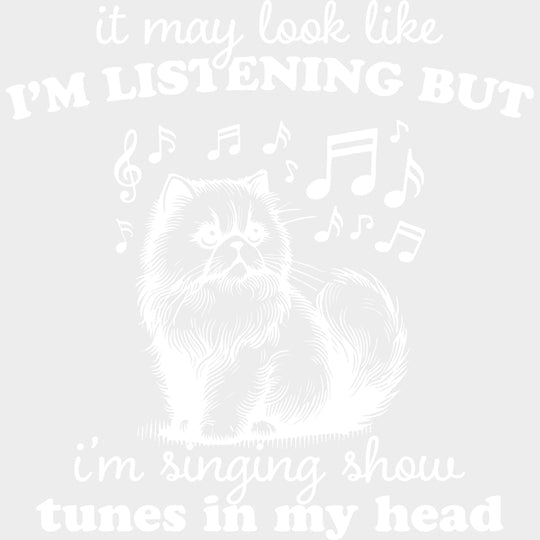 I’m Singing Show Tunes In My Head - Singing DTF Transfers Adult Unisex - S & M (10’’) / Light Color Design (See Imaging)