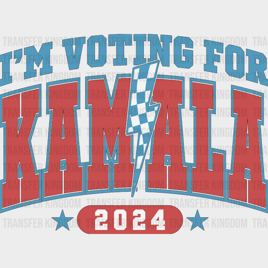 I’m Voting For Kamala 2024 - Election Dtf Transfer Unisex S & M (10’) / Dark Color Design See