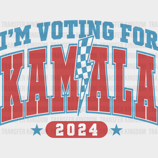 I’m Voting For Kamala 2024 - Election Dtf Transfer Unisex S & M (10’) / Light Color Design See