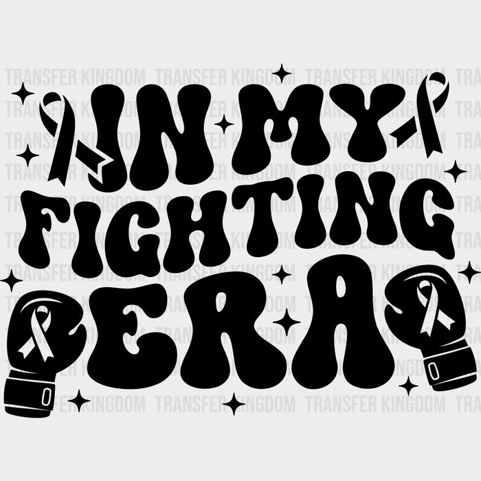 In My Fighting Era, Black, White & Purple - Lymphoma DTF Transfers