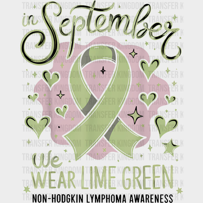 In September We Wear Lime Green - Lymphoma DTF Transfers