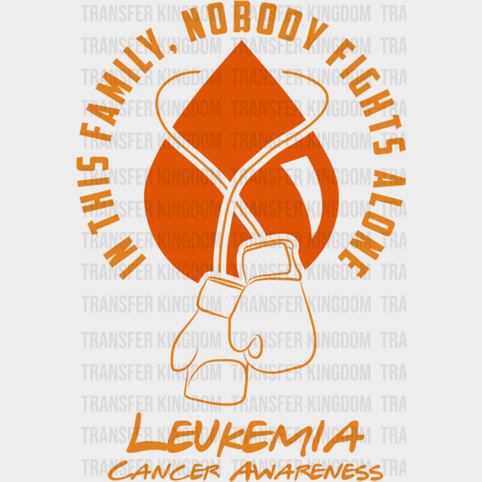 In This Family No One Fights Alone, Boxing Gloves - Leukemia DTF Transfers