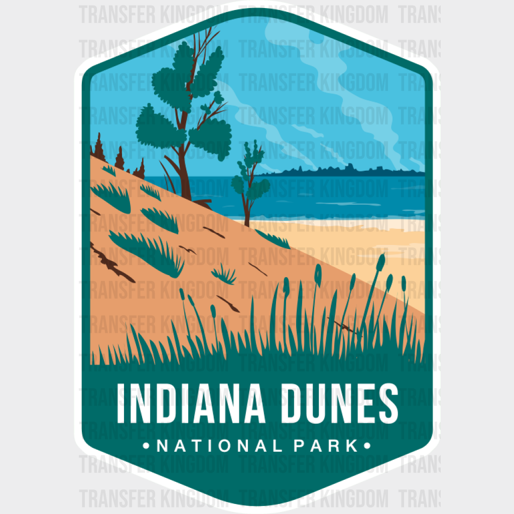 Indiana Dunes National Park Colorful Design - National Parks DTF Transfer