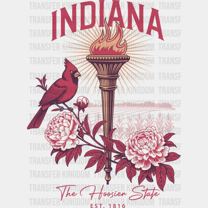 Indiana The Hooiser State - States & Cities DTF Transfer