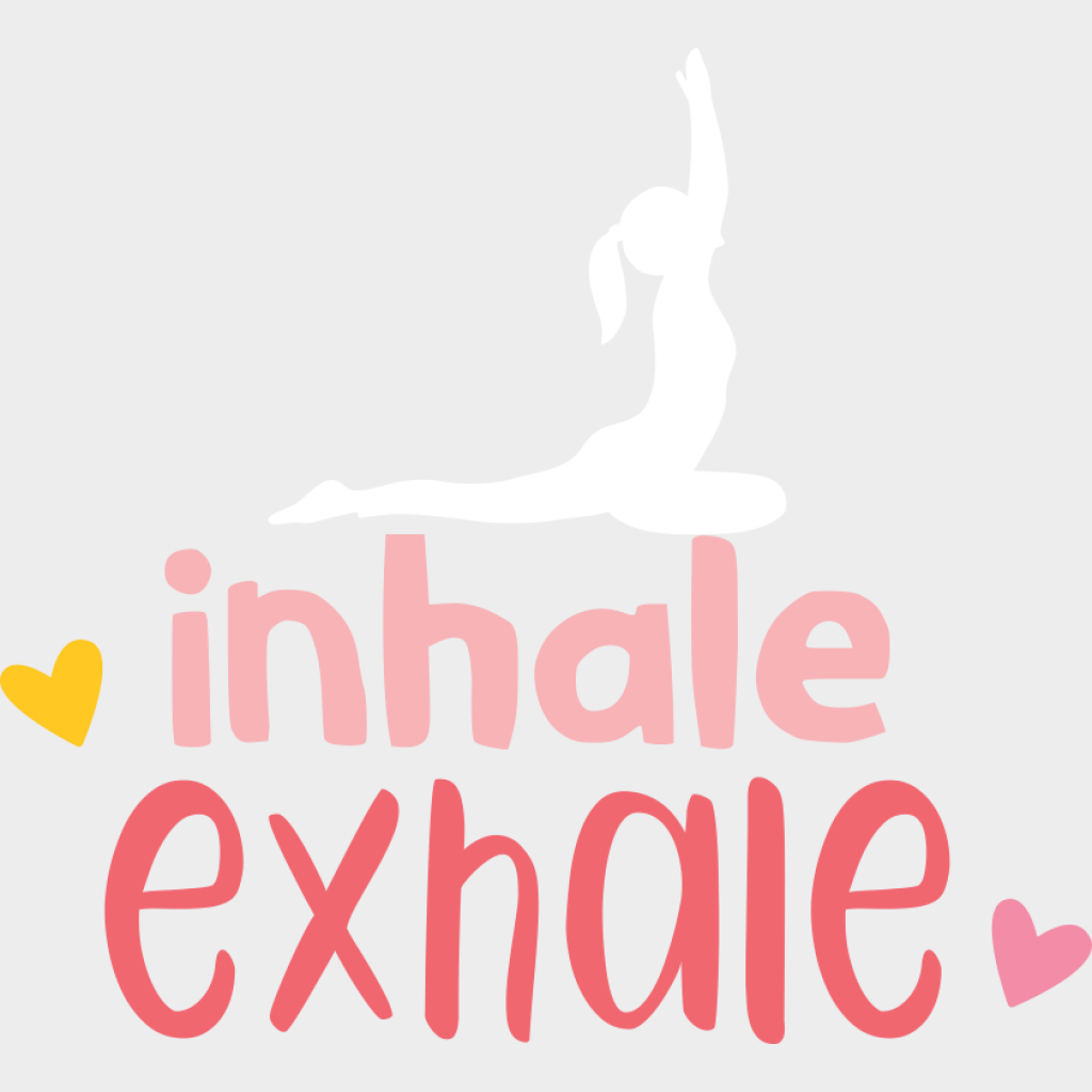 Inhale Exhale - Yoga DTF Transfer Adult Unisex - S & M (10’’) / Light Color Design (See Imaging)