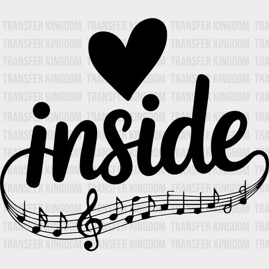 Inside - Music DTF Transfers - Adult Unisex - S & M (10’’) / Dark Color Design (See Imaging)