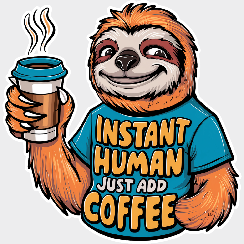 Instant Human Just Add Coffee - Dtf Transfer Unisex S & M (10’’) / Light Color Design See Imaging