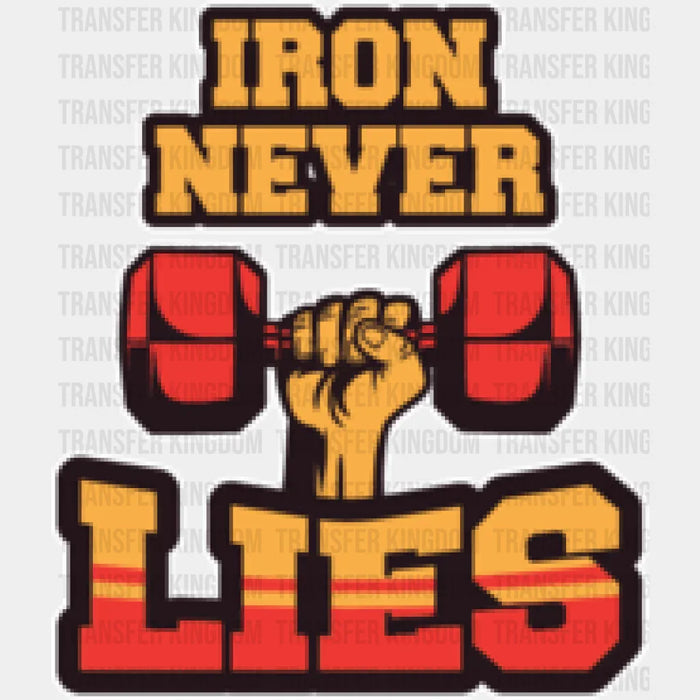Iron Never Lies Dumbbell - GYM DTF Heat Transfer