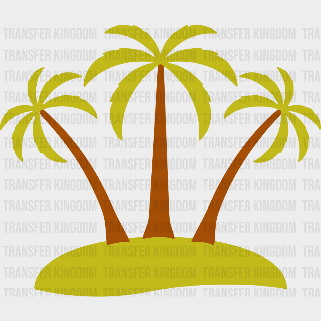 Island Palm Tree Summer Uv Dtf Transfer Cup Wrap Sticker