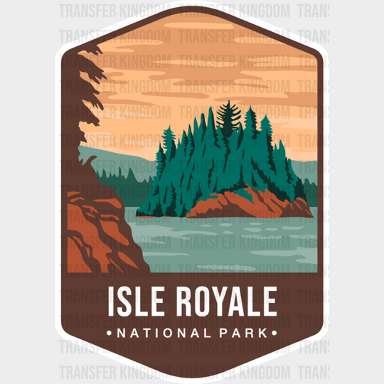 Isle Royale National Park Colorful Design - National Parks DTF Transfer