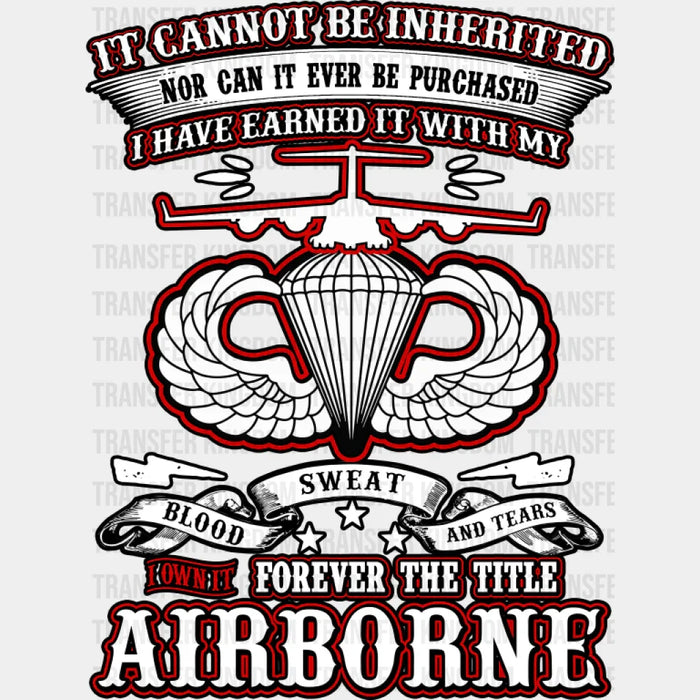 It Cannot Be Inherited - Military DTF Transfer