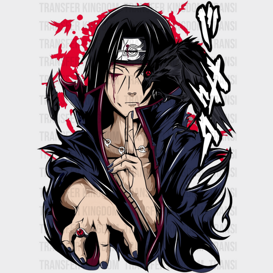 Itachi Uchiha Red Design - Naruto Iron On Dtf Transfer