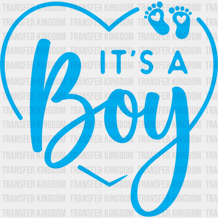 It's A Boy Heart Design - Gender Reveal DTF Transfer