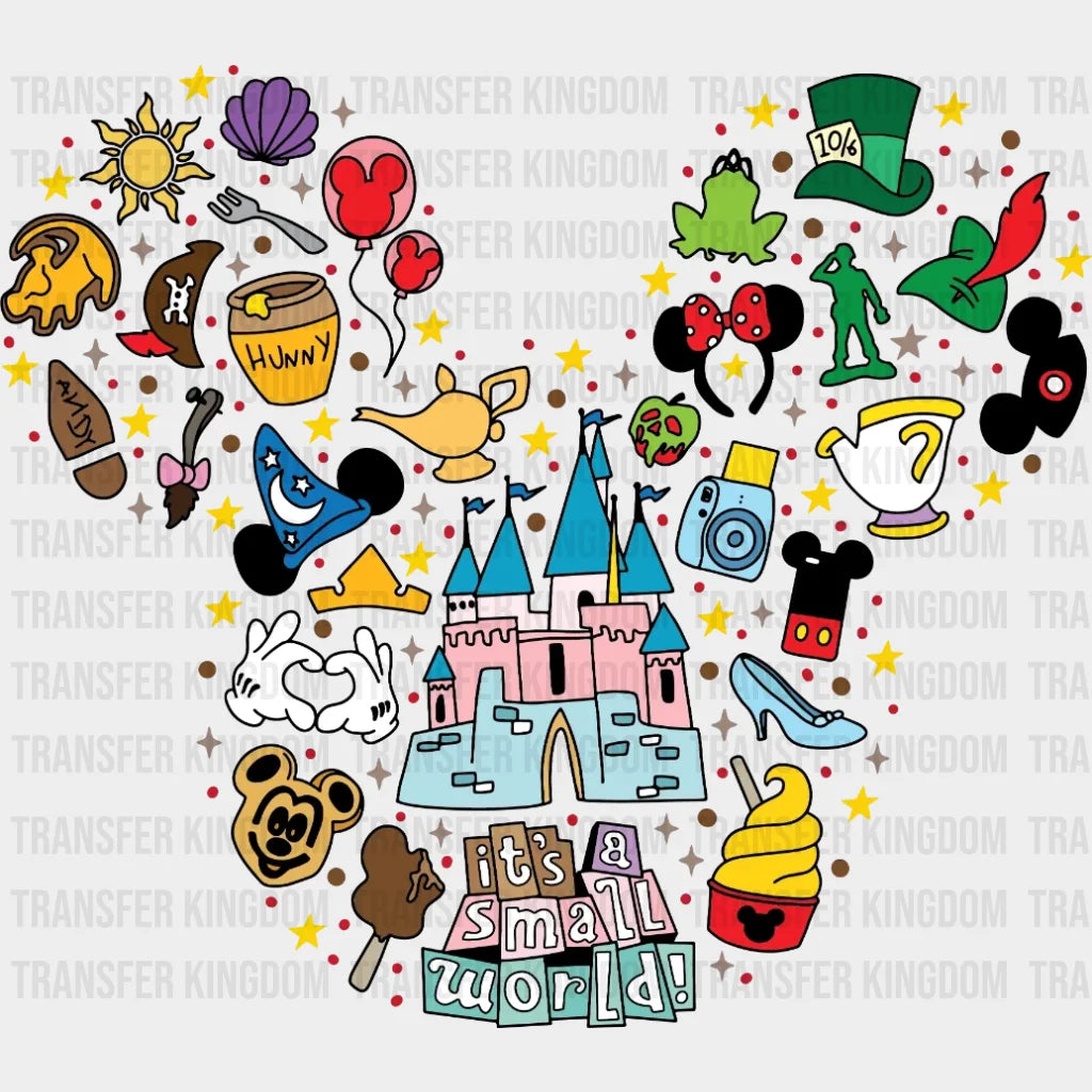 Its A Small World Disney Things Mickey Head Design - Dtf Heat Transfer