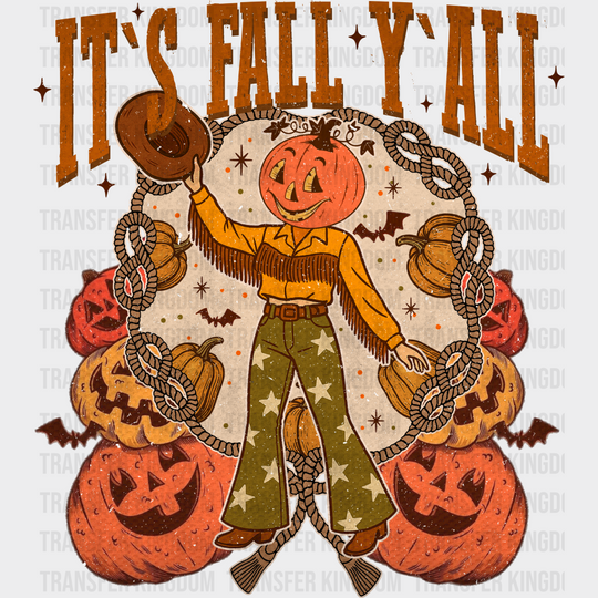 It’s Fall Y’all - Halloween DTF Transfer Adult Unisex - S & M (10’’) / Dark Color Design (See Imaging)