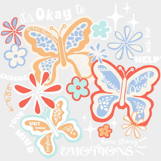It’s Okay To Ask For Help - Mental Health DTF Transfer Adult Unisex - S & M (10’’) / Light Color Design (See Imaging)