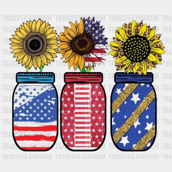 Jars Sunflower DTF Transfer