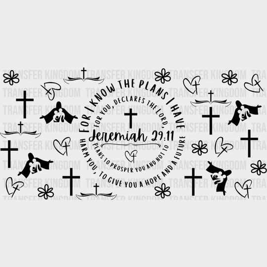 Jeremiah Verse - Religion Cup Wrap Uv Sticker Permanent Dtf Decal